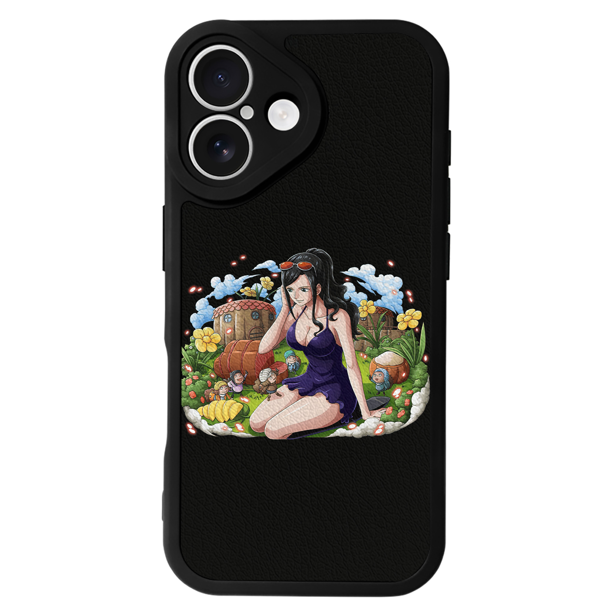 （画像用） ワンピース ニコ・ロビン ONE PIECE Nico Robin 【iPhone 16シリーズ対応】シリコンスマホケース（レザー調） 材質：シリコン